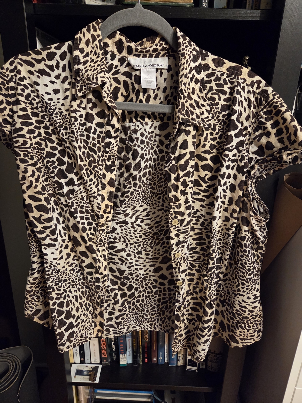 Vintage Leopard Print Button Up
